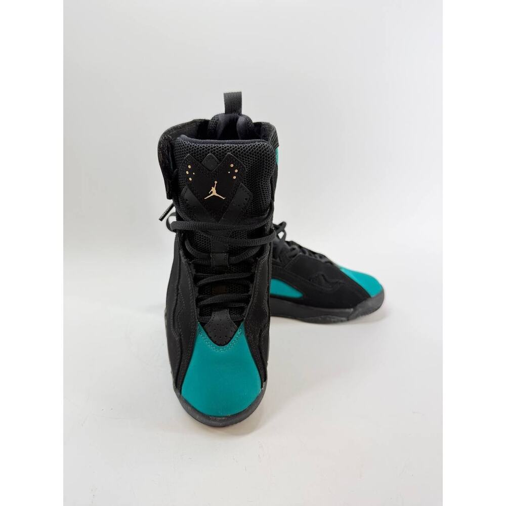 Nike Air Jordan Youth Girls Size 5Y Black Teal High Top Sneakers Shoes - Picture 9 of 12